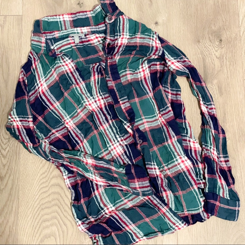 Woman’s Flannel Button Down Top